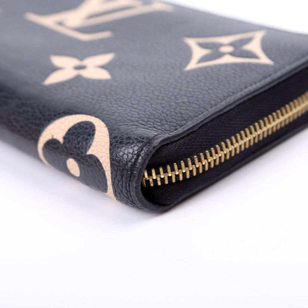Zippy Wallet Bicolor Empreinte Black