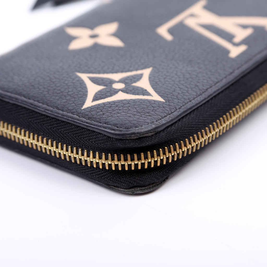 Zippy Wallet Bicolor Empreinte Black