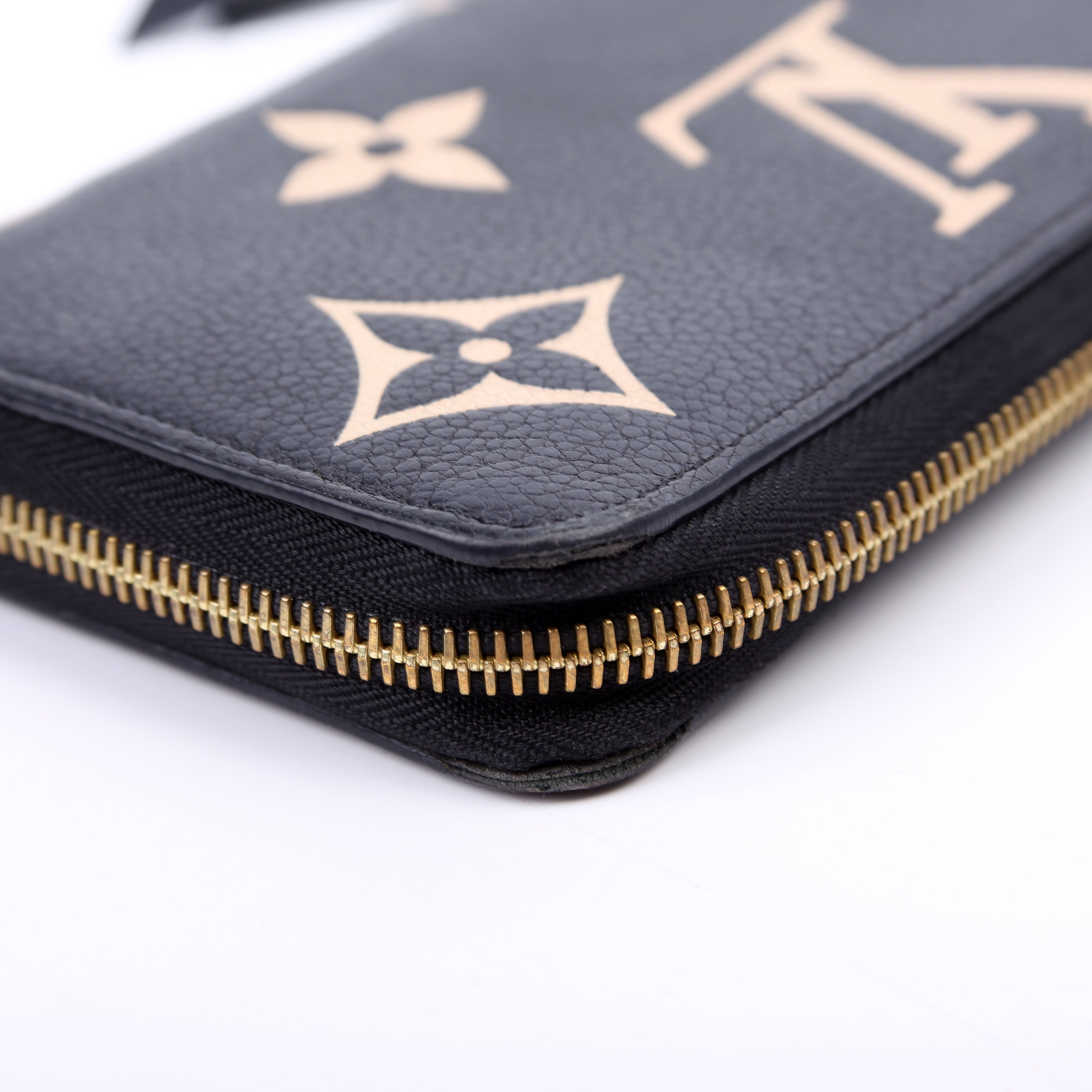 Zippy Wallet Bicolor Empreinte Black