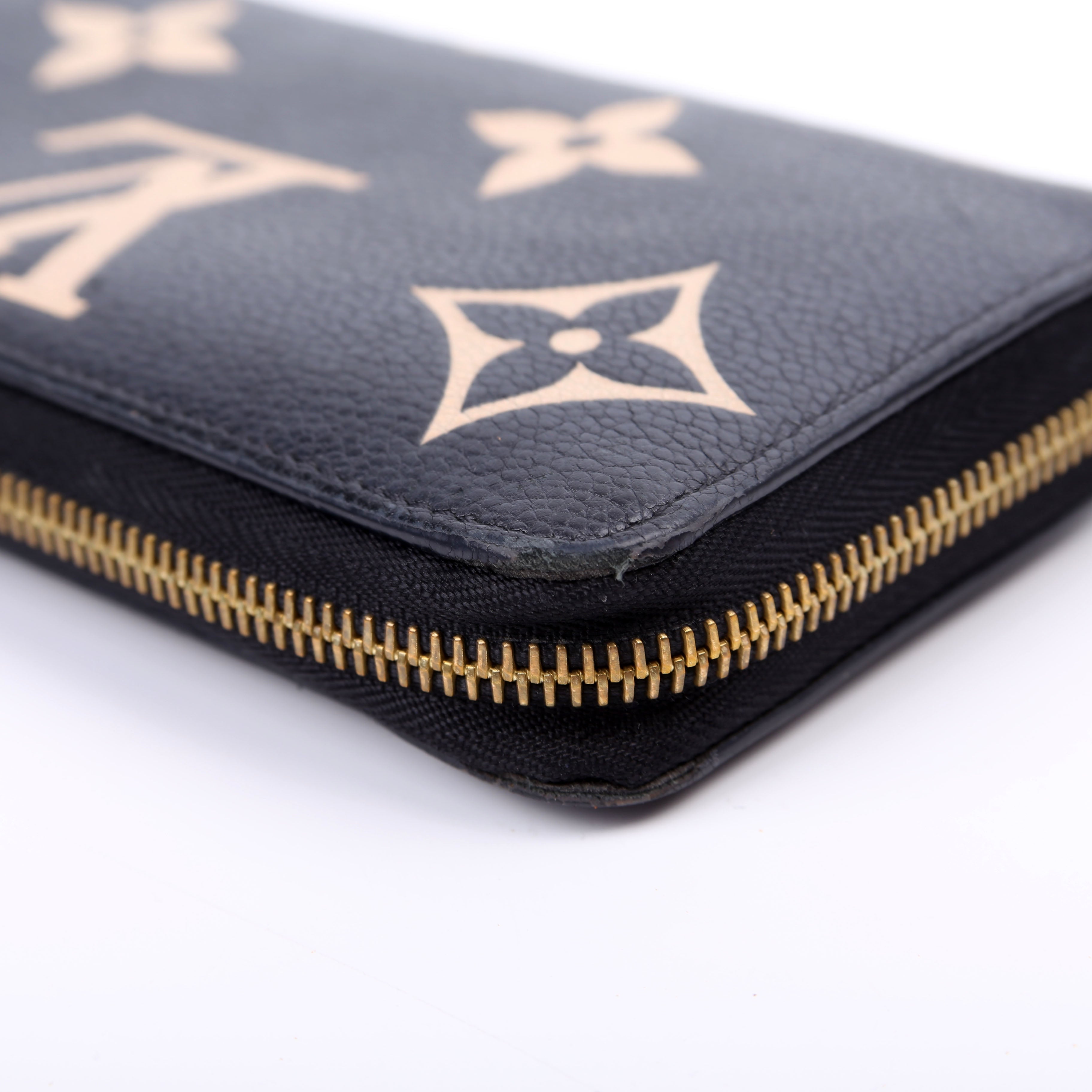 Zippy Wallet Bicolor Empreinte Black