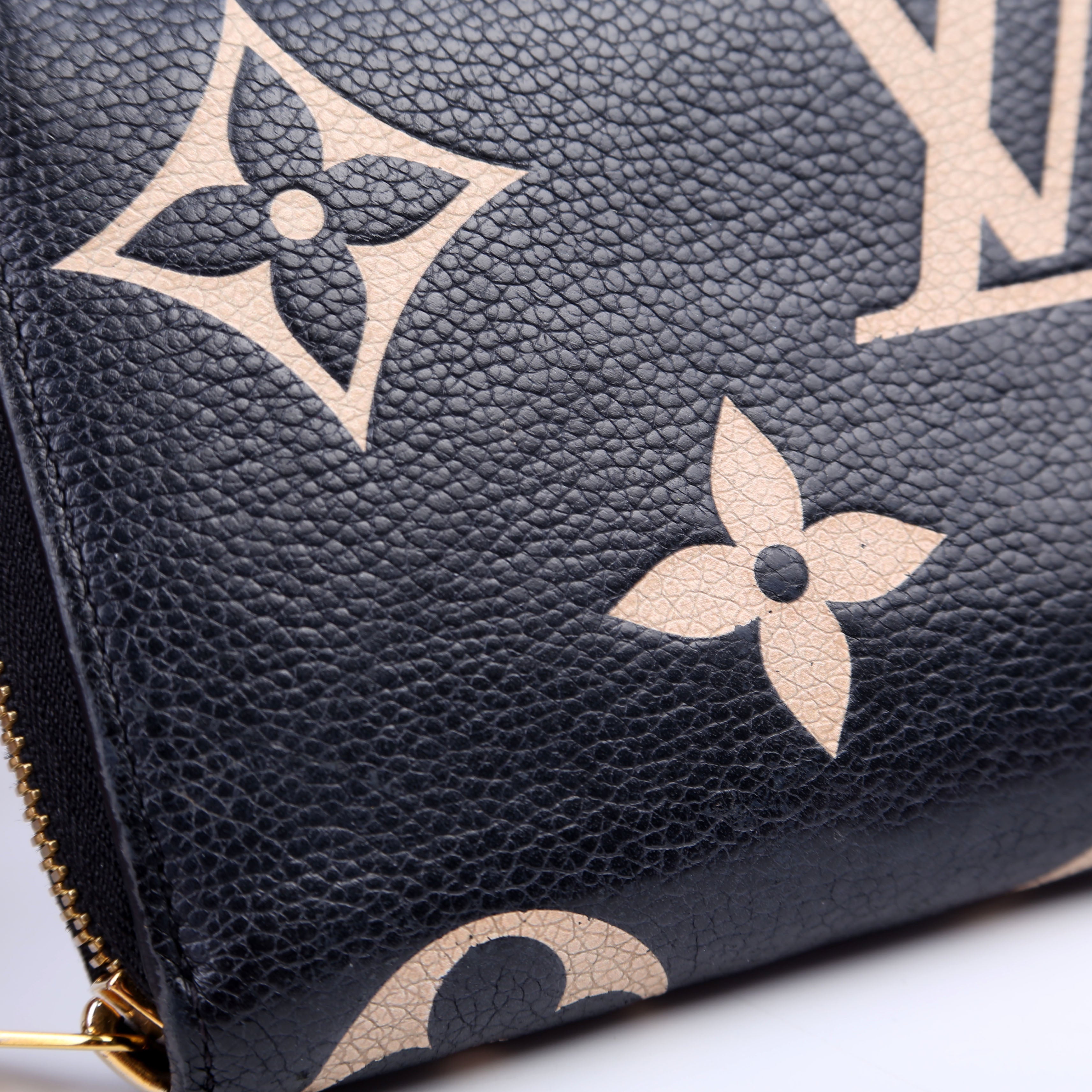 Zippy Wallet Bicolor Empreinte Black