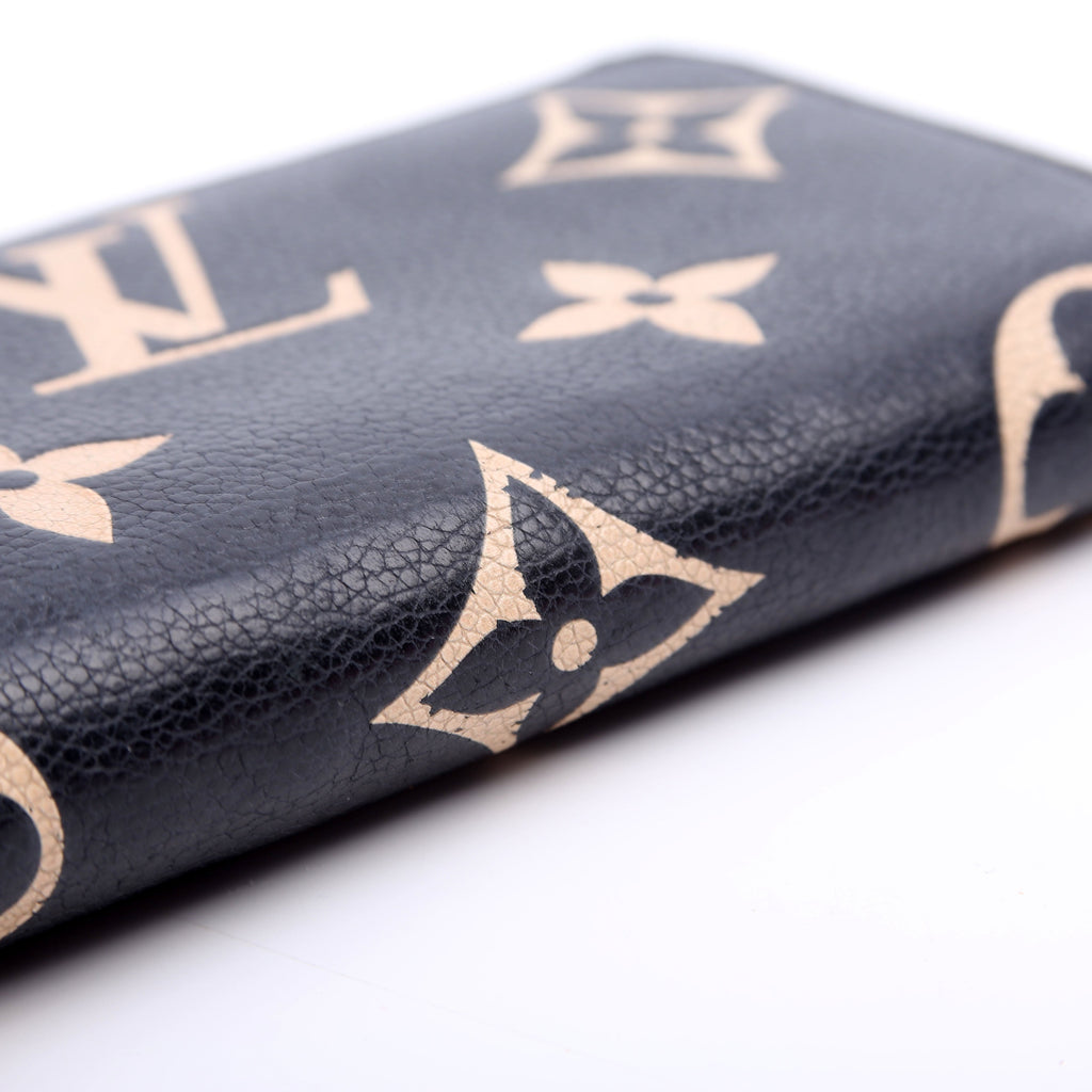 Zippy Wallet Bicolor Empreinte Black