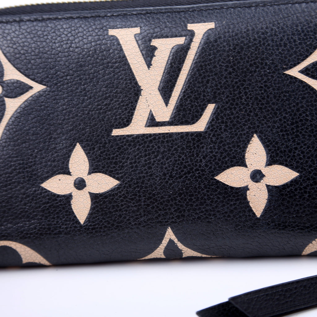 Zippy Wallet Bicolor Empreinte Black