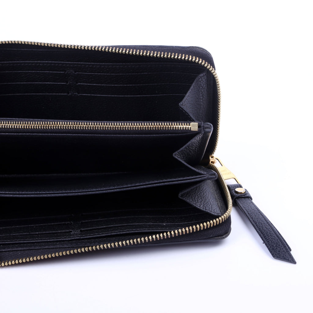 Zippy Wallet Bicolor Empreinte Black