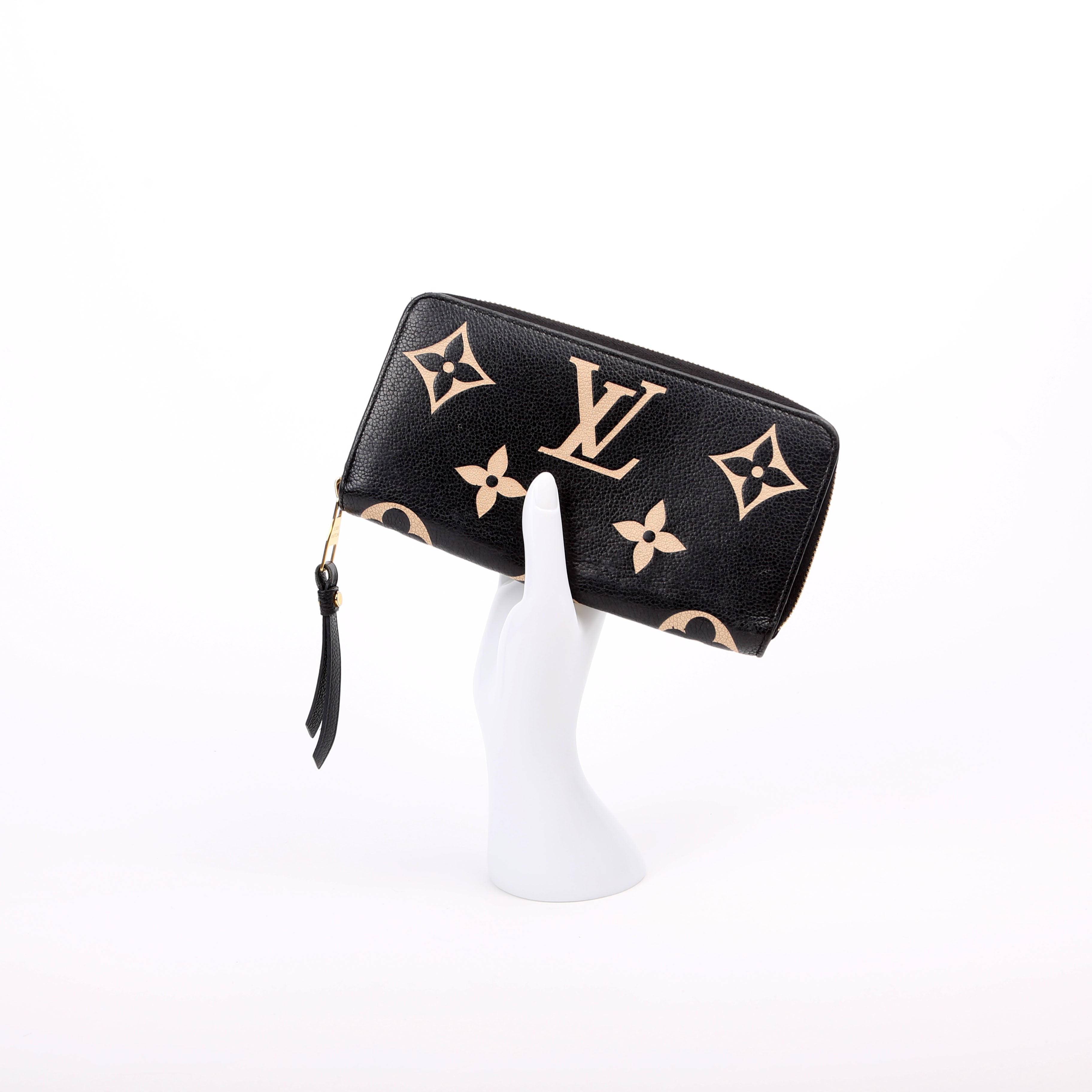 Zippy Wallet Bicolor Empreinte Black