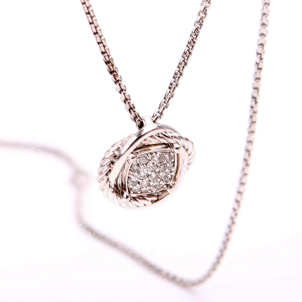 Petite Infinity 925/Pave Necklace Silver