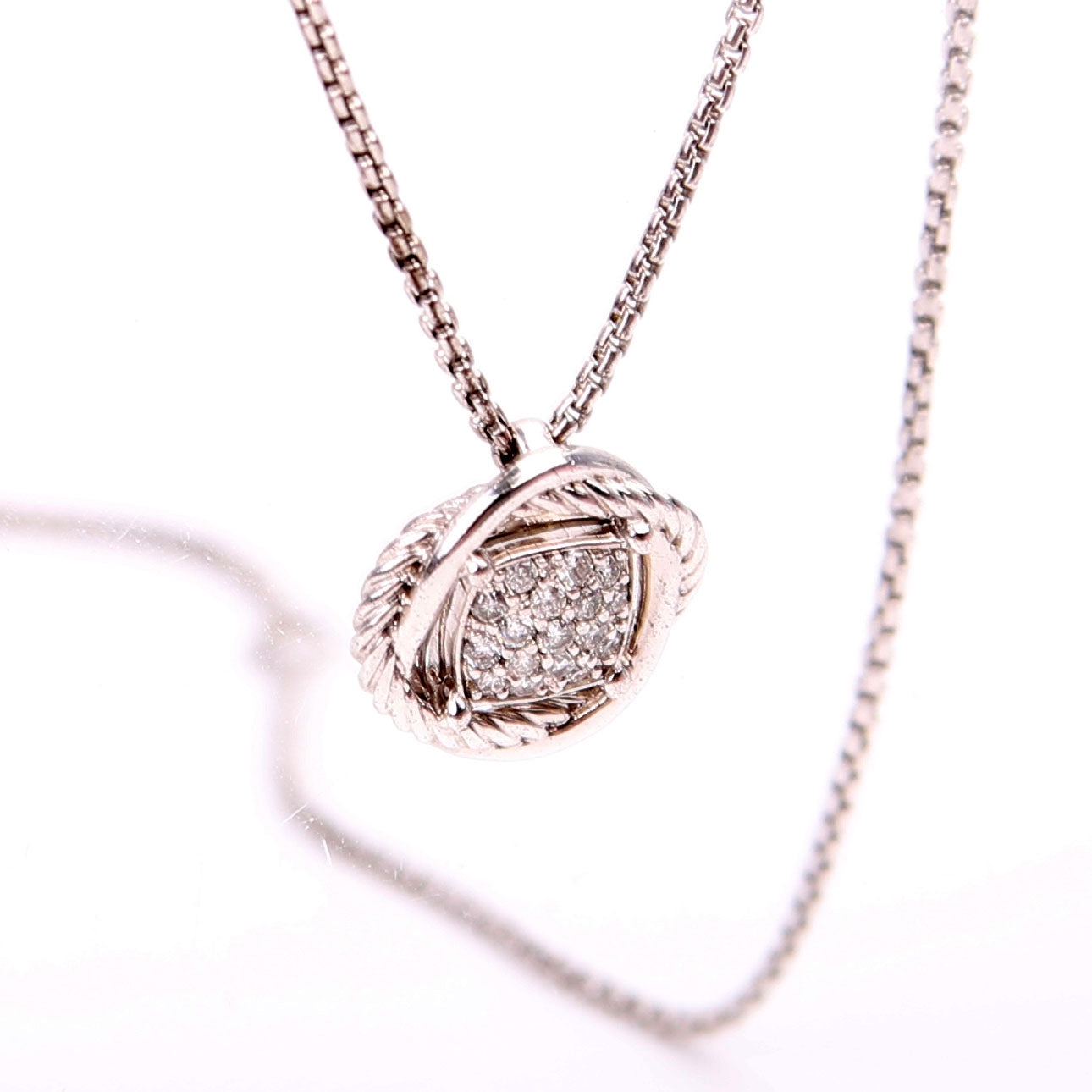 Petite Infinity 925/Pave Necklace Silver