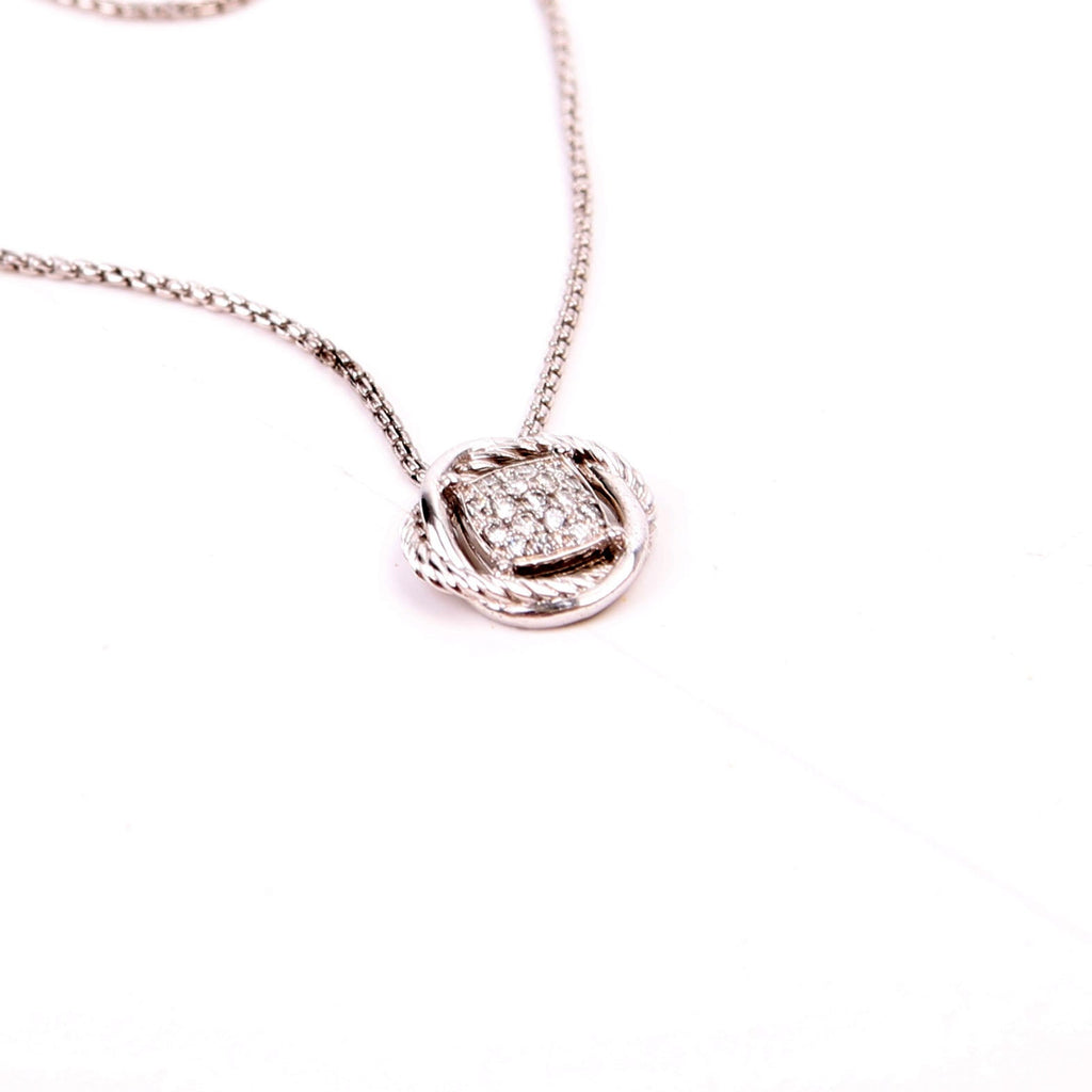 Petite Infinity 925/Pave Necklace Silver