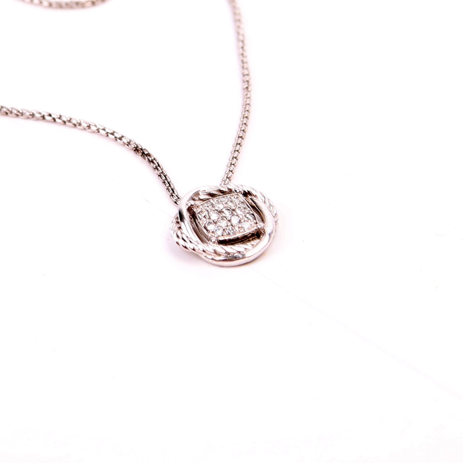 Petite Infinity 925/Pave Necklace Silver