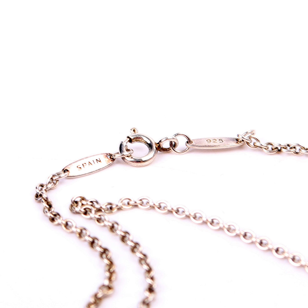 Elsa Peretti Open Heart Pearl Lariat 7.5-8MM 925 Necklace Silver