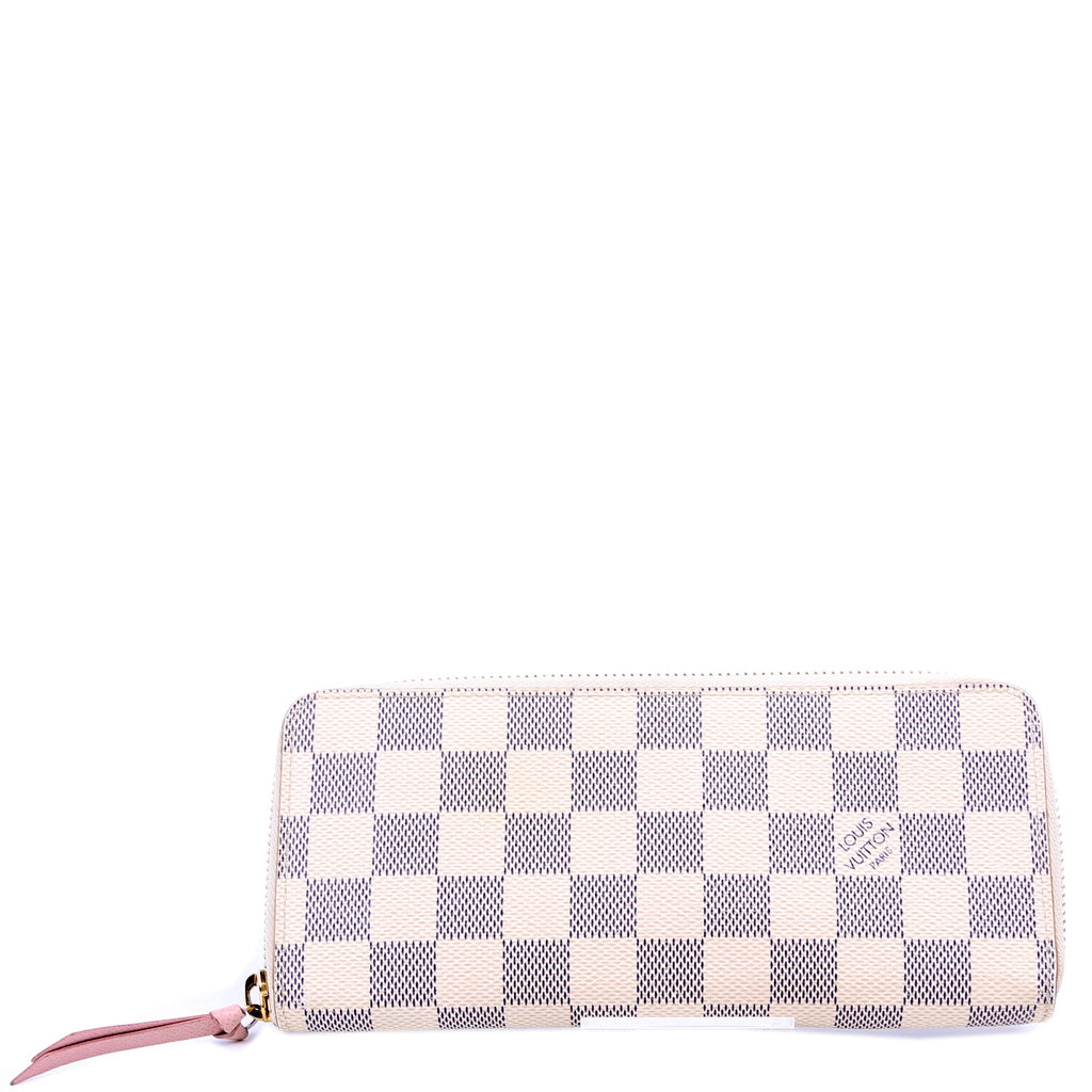 Clemence Wallet Damier Azur Pink