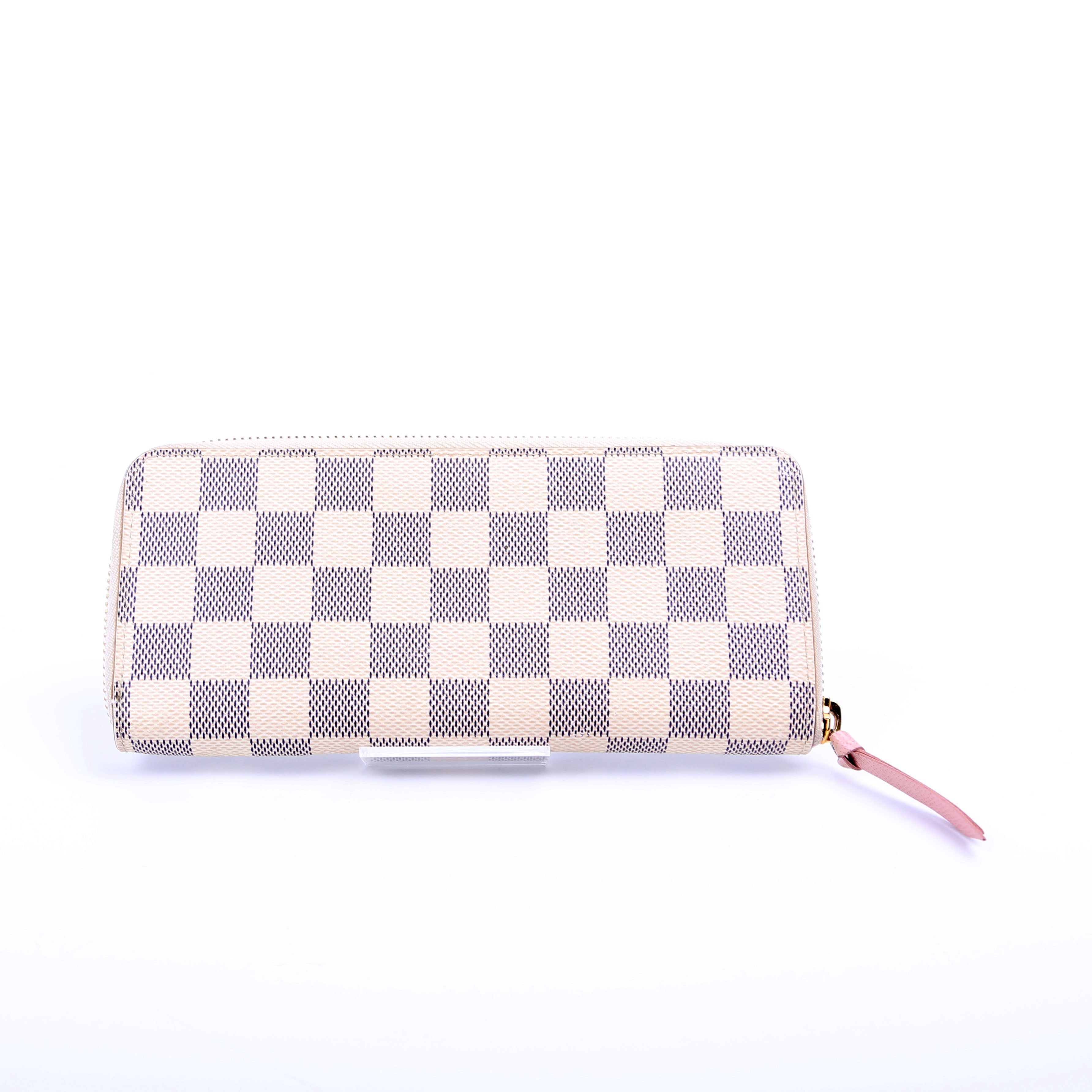 Clemence Wallet Damier Azur Pink