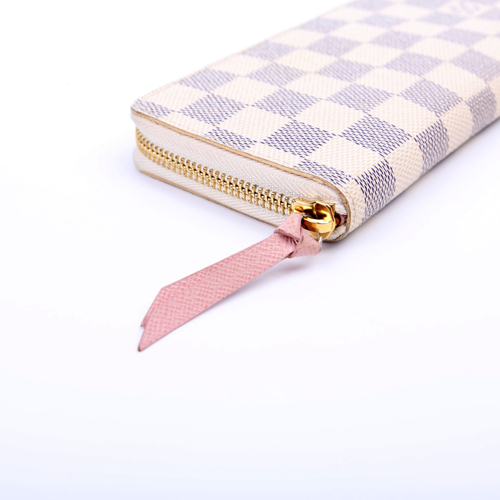 Clemence Wallet Damier Azur Pink