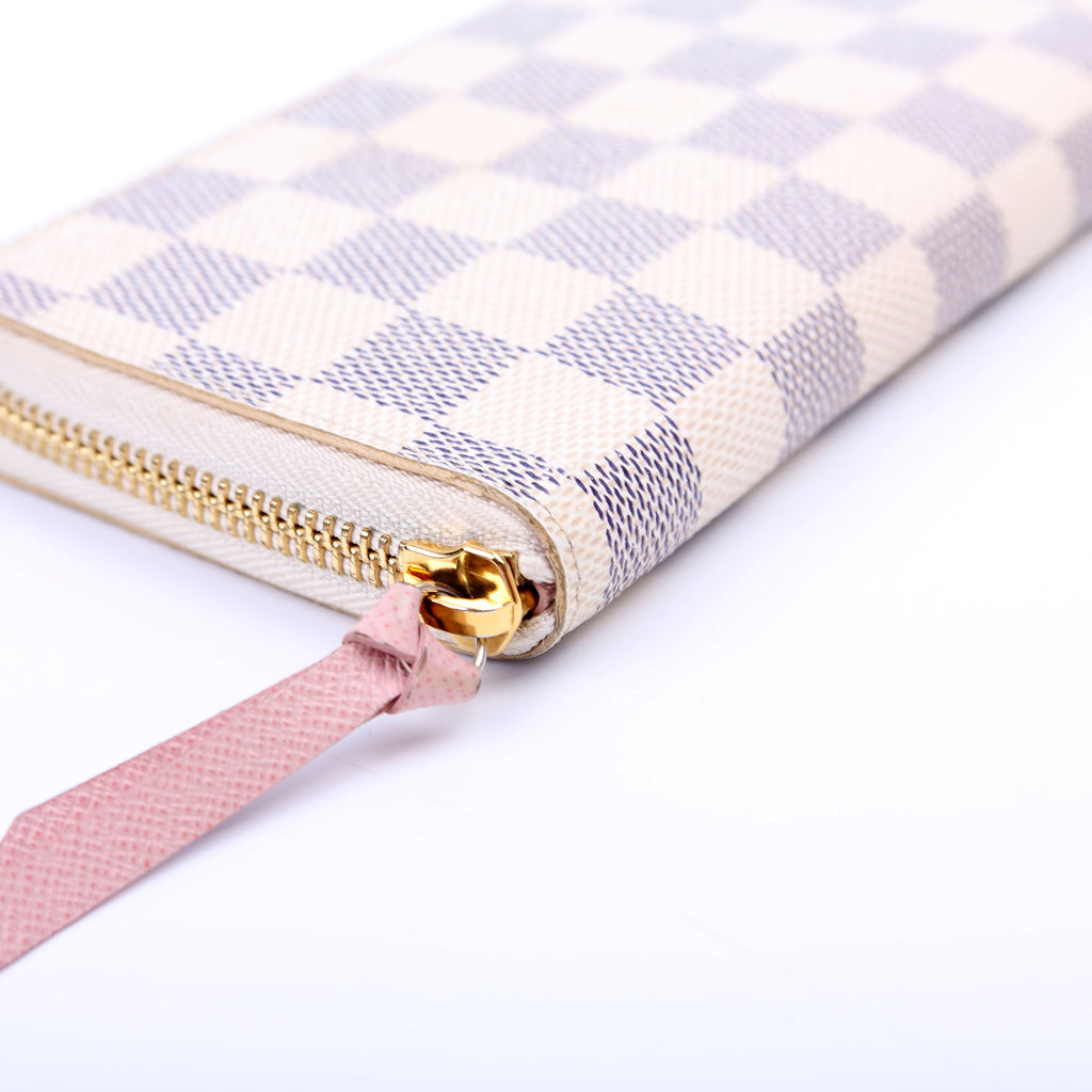Clemence Wallet Damier Azur Pink