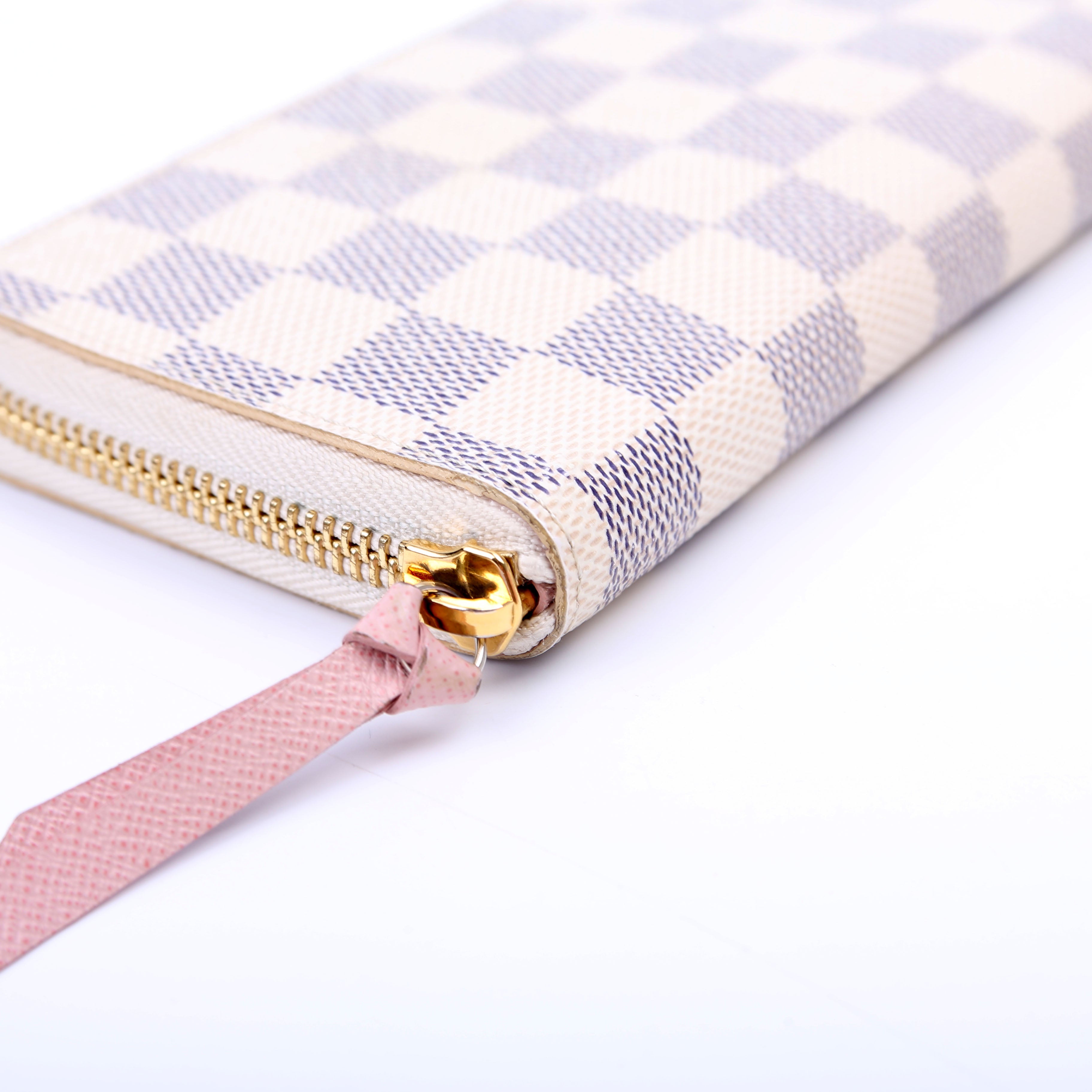 Clemence Wallet Damier Azur Pink