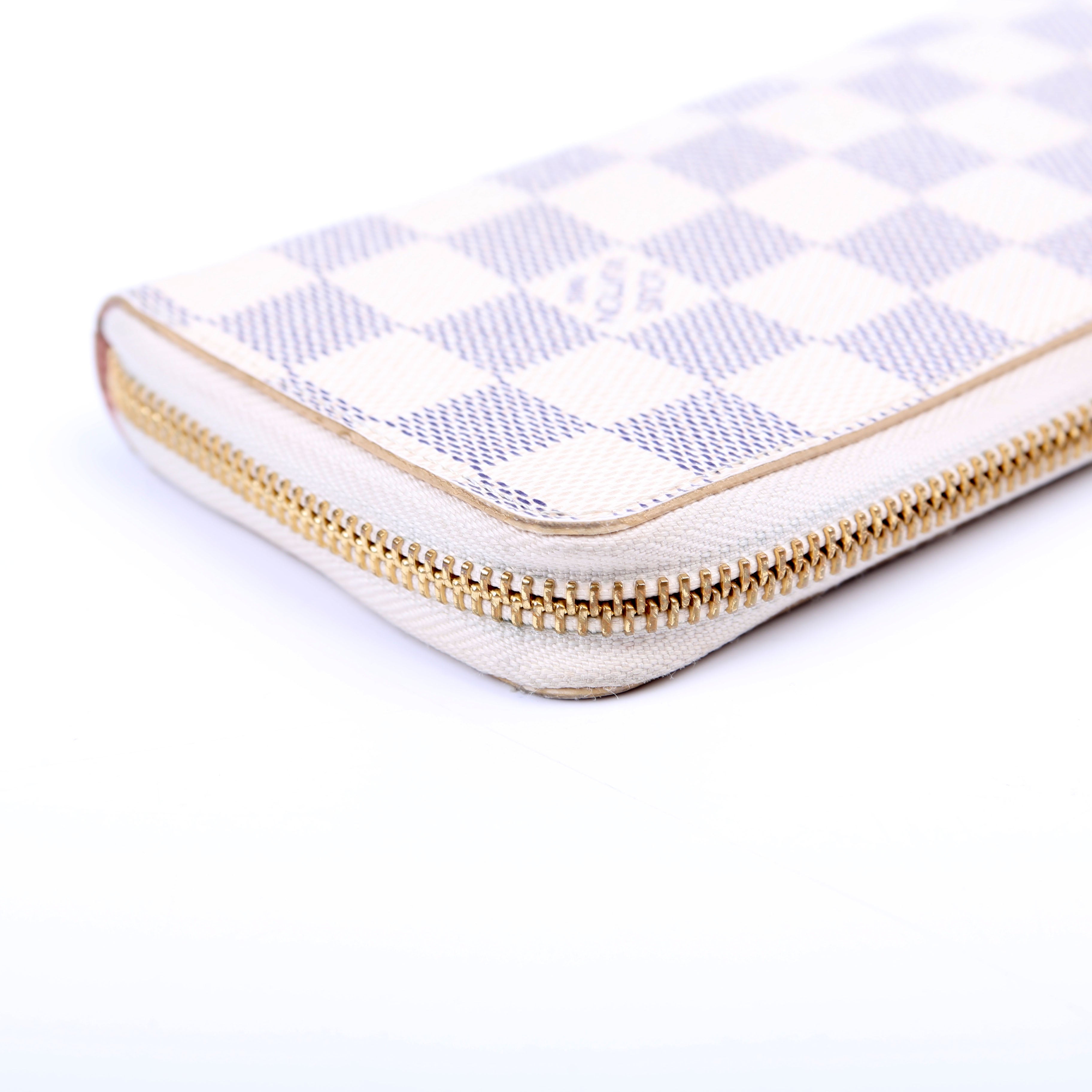 Clemence Wallet Damier Azur Pink