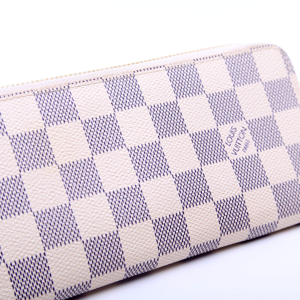 Clemence Wallet Damier Azur Pink