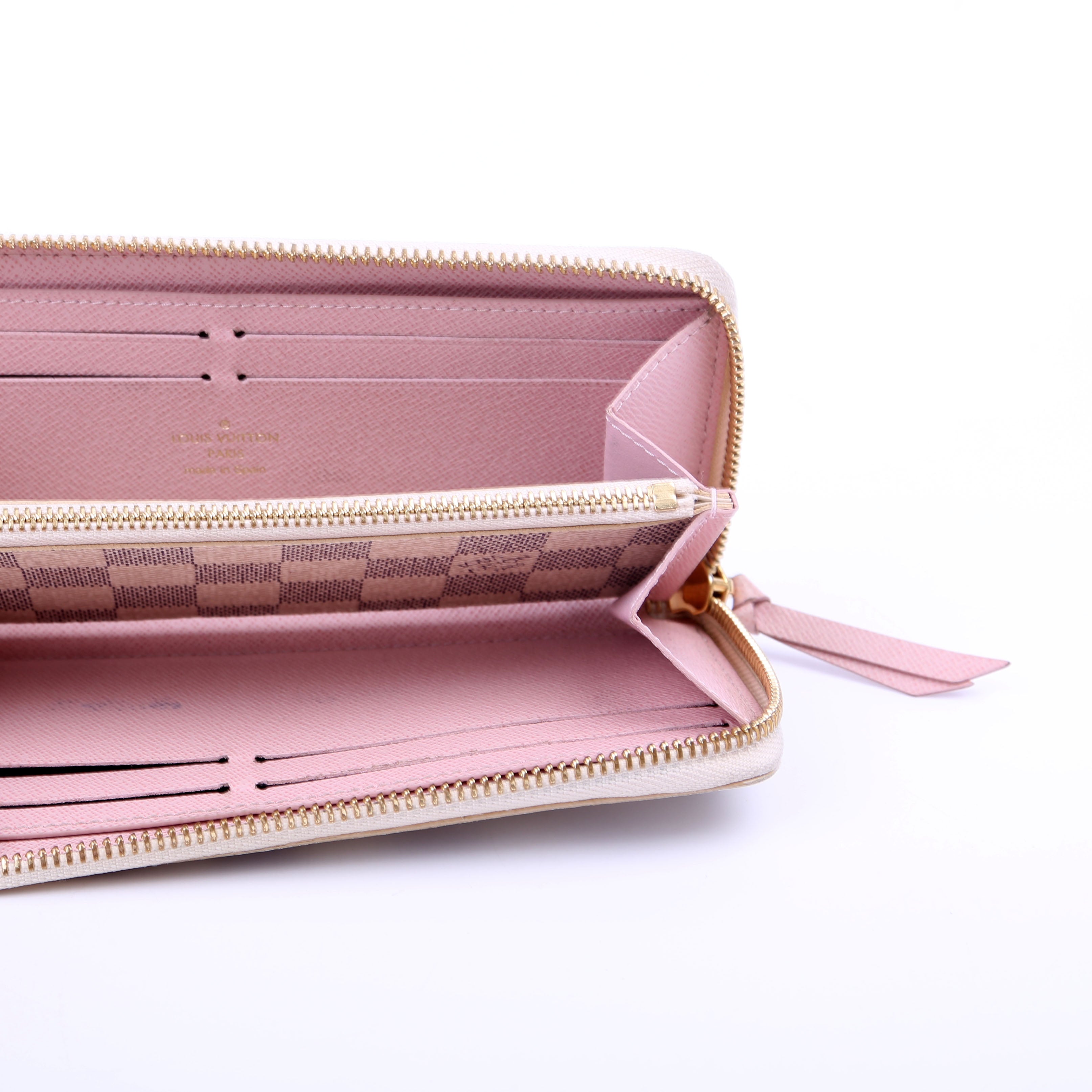 Clemence Wallet Damier Azur Pink
