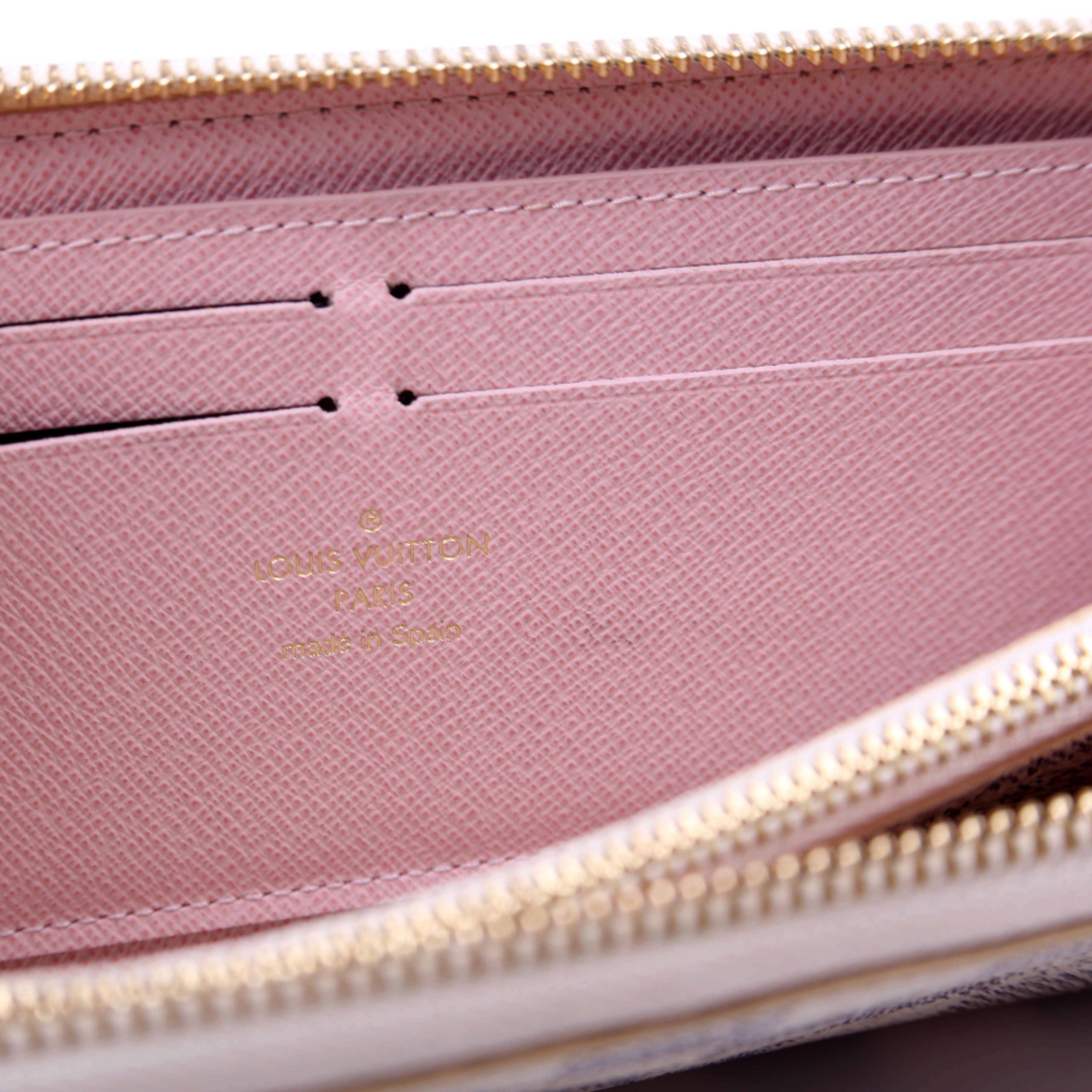 Clemence Wallet Damier Azur Pink