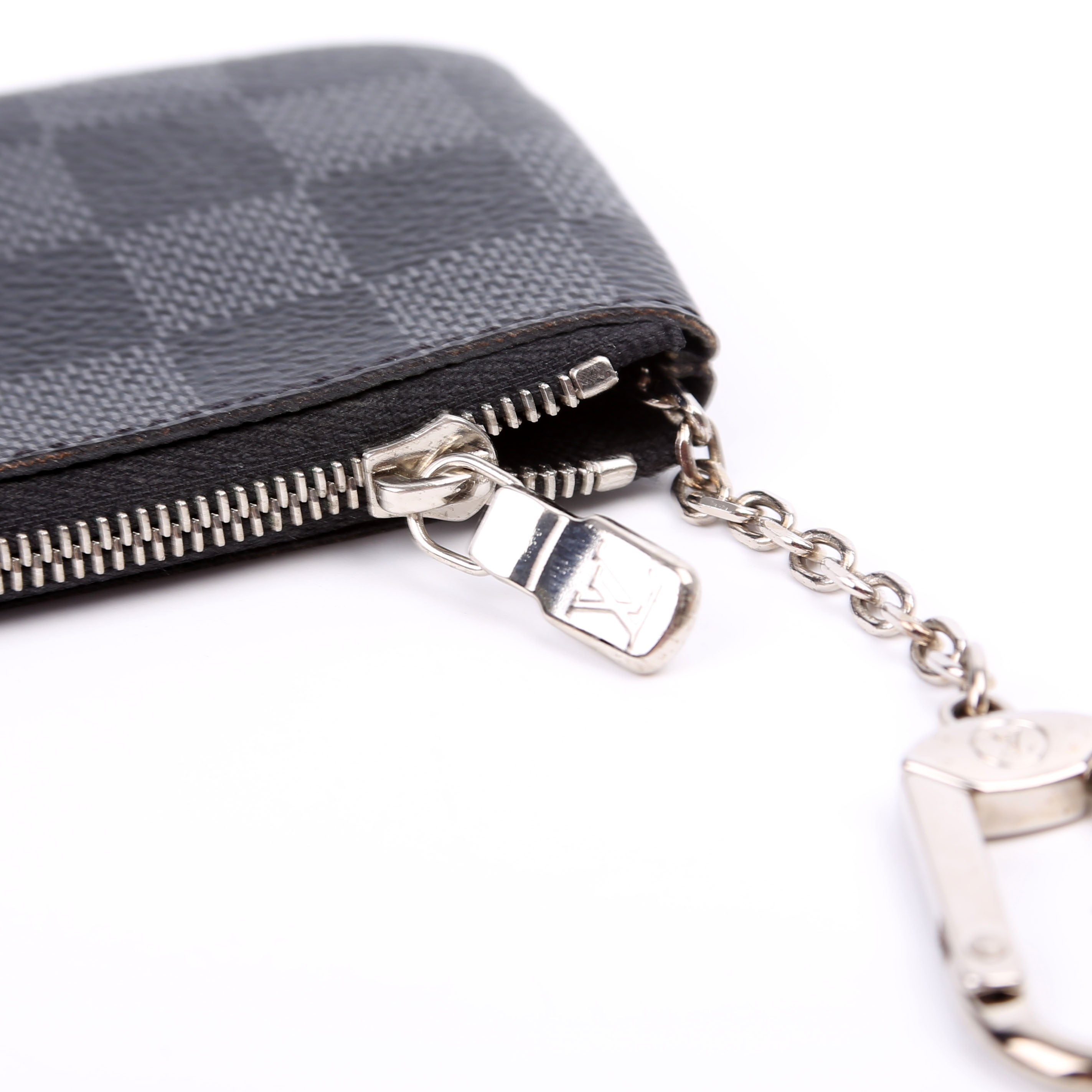 Pochette Cles Damier Graphite