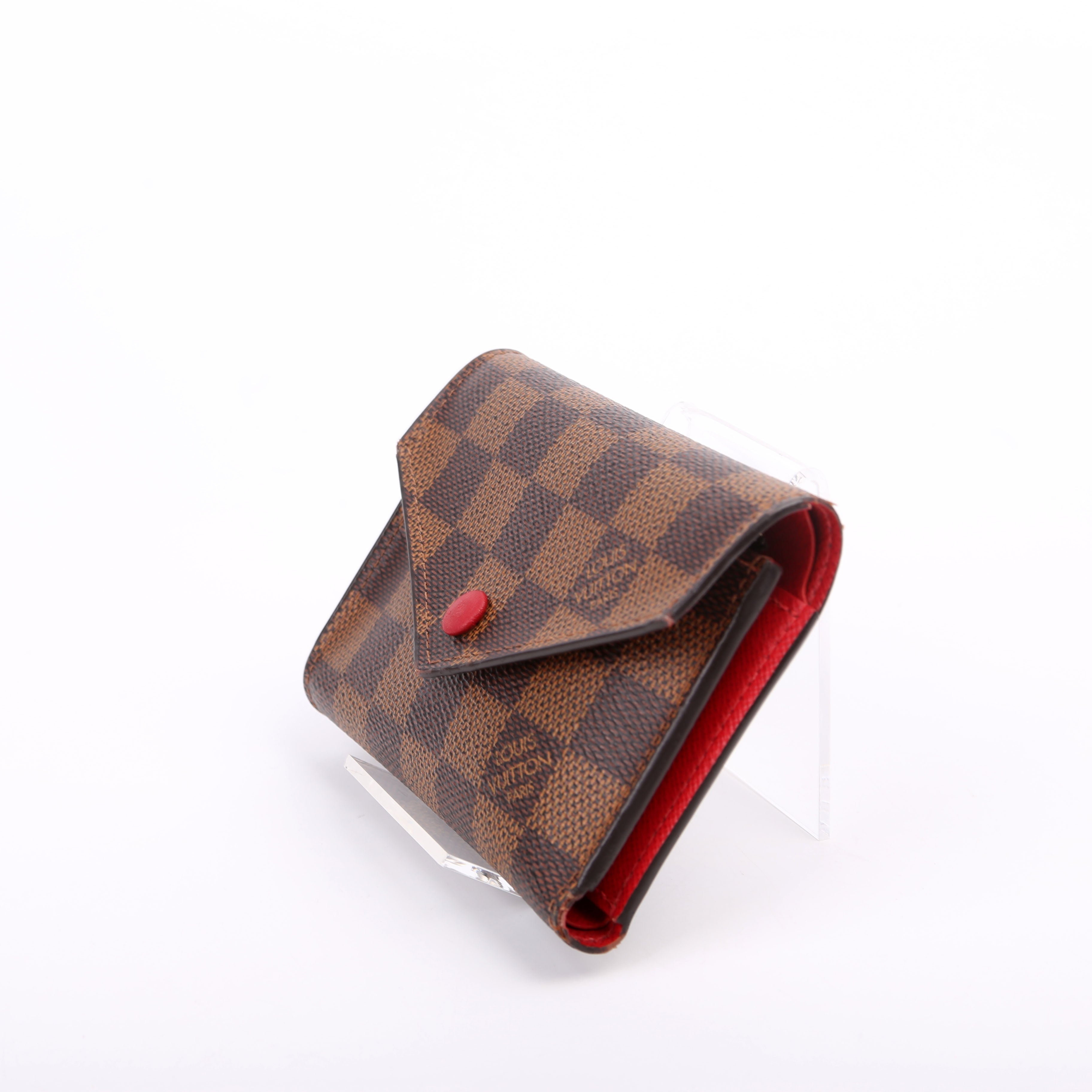 Victorine Wallet Damier Ebene Red