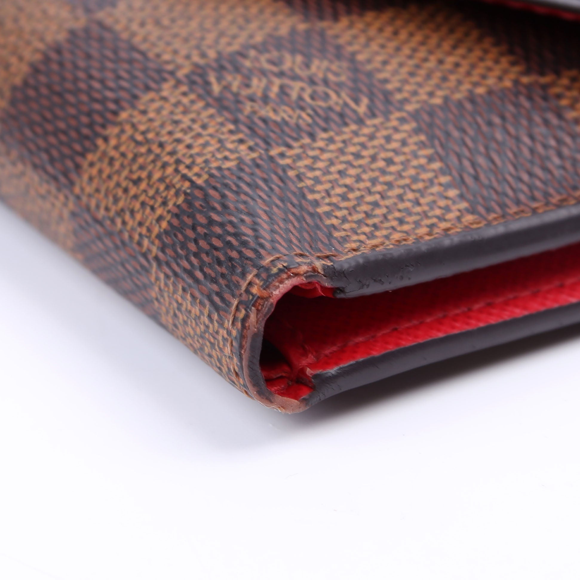 Victorine Wallet Damier Ebene Red