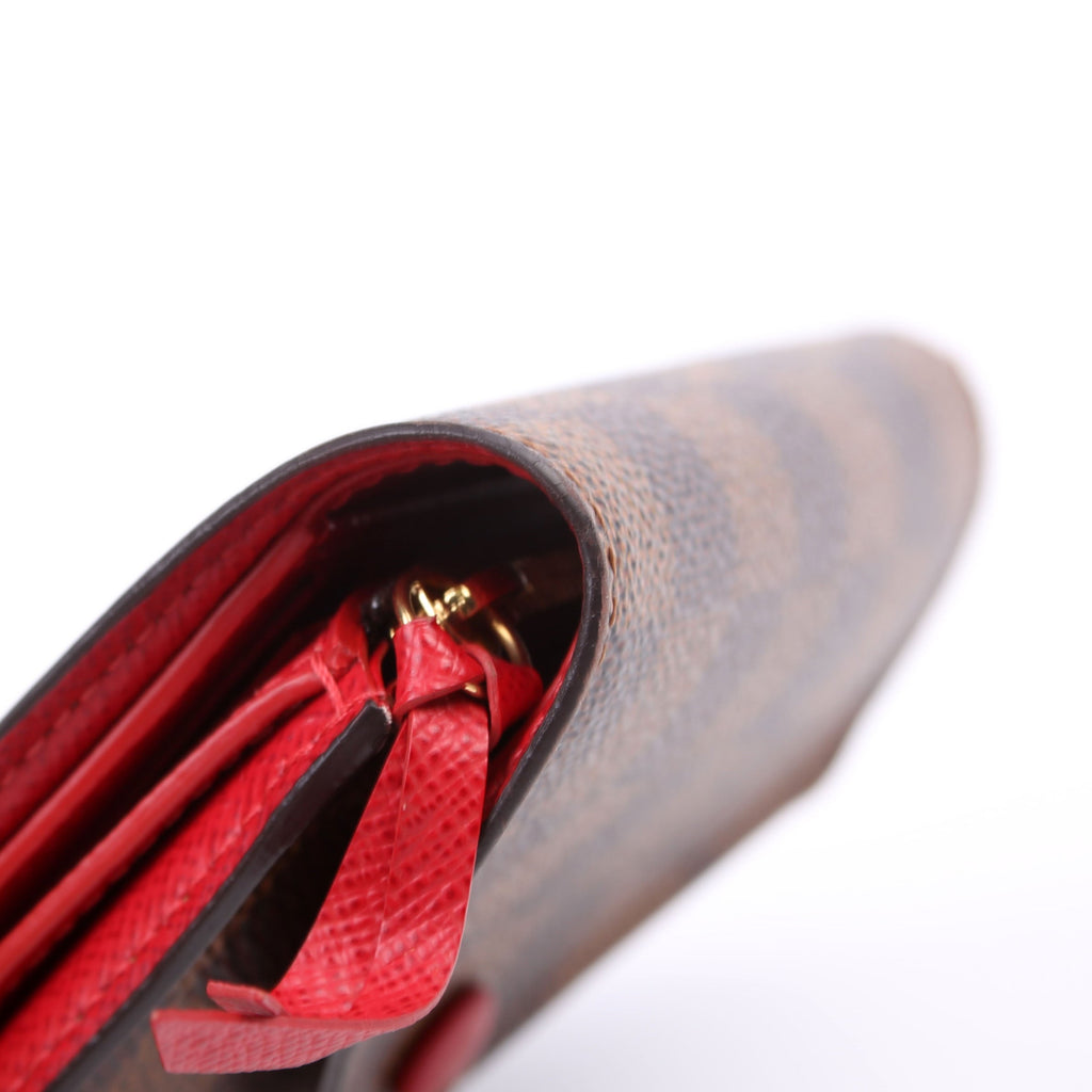 Victorine Wallet Damier Ebene Red