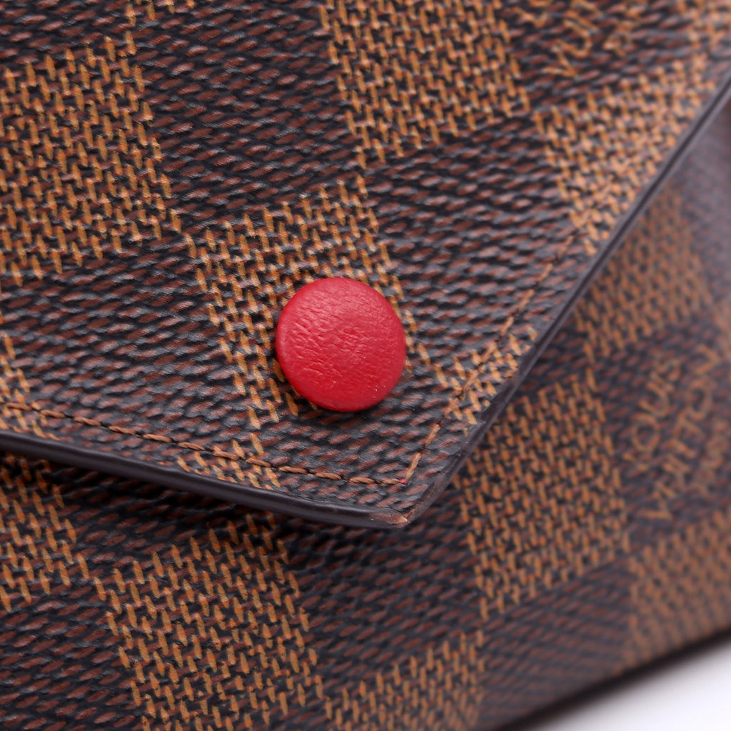 Victorine Wallet Damier Ebene Red