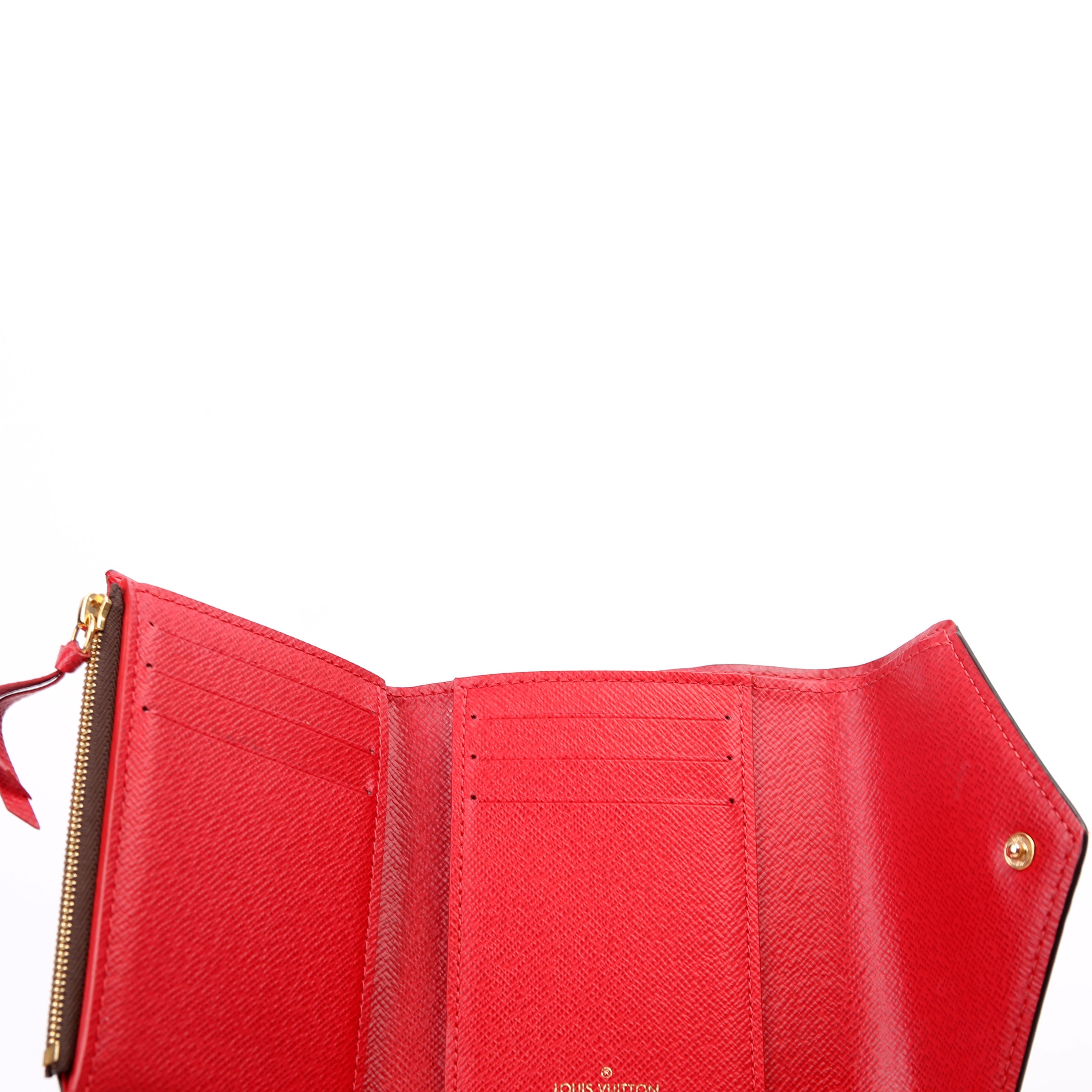 Victorine Wallet Damier Ebene Red