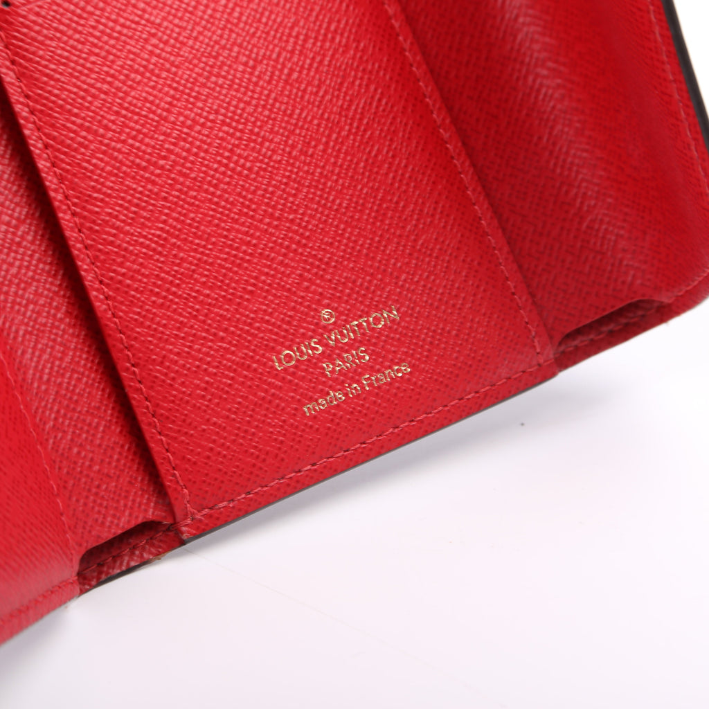 Victorine Wallet Damier Ebene Red