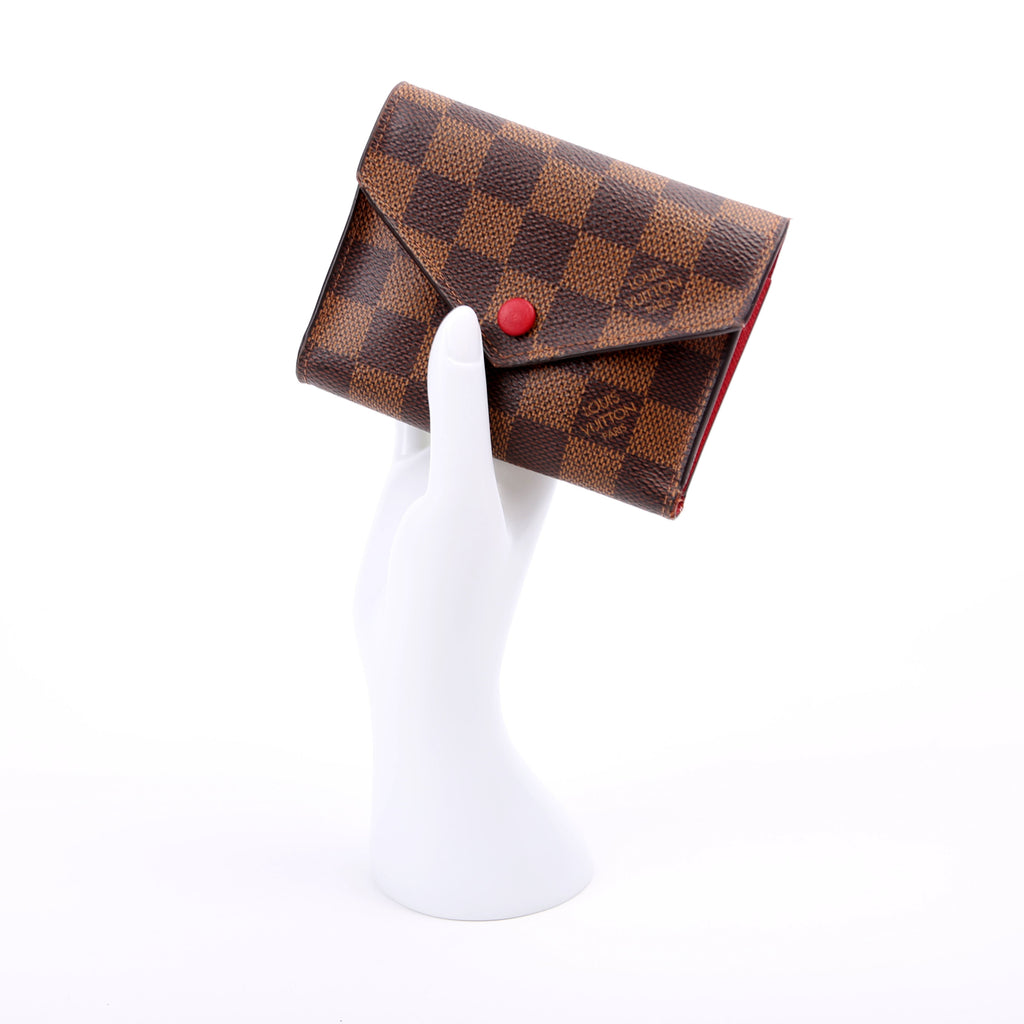 Victorine Wallet Damier Ebene Red