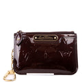 Pochette Cles Vernis Burgundy