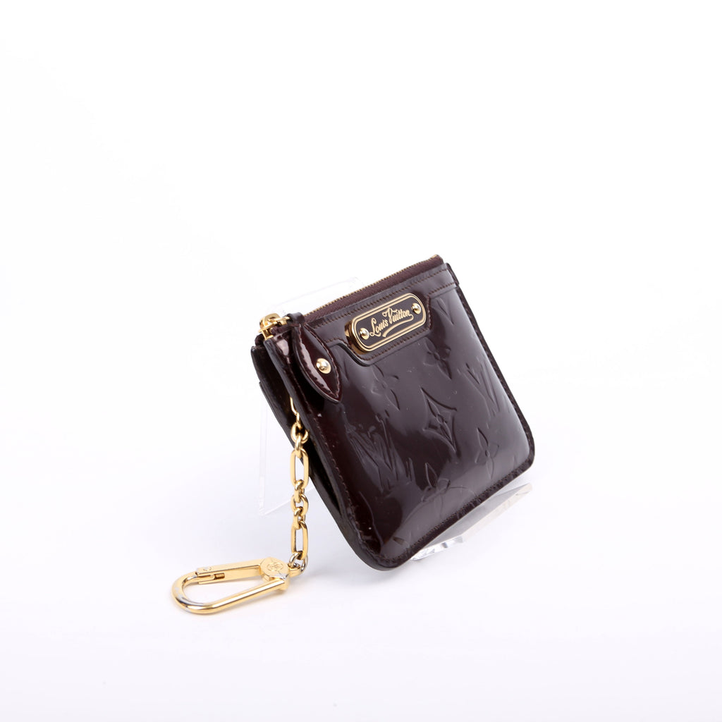 Pochette Cles Vernis Burgundy