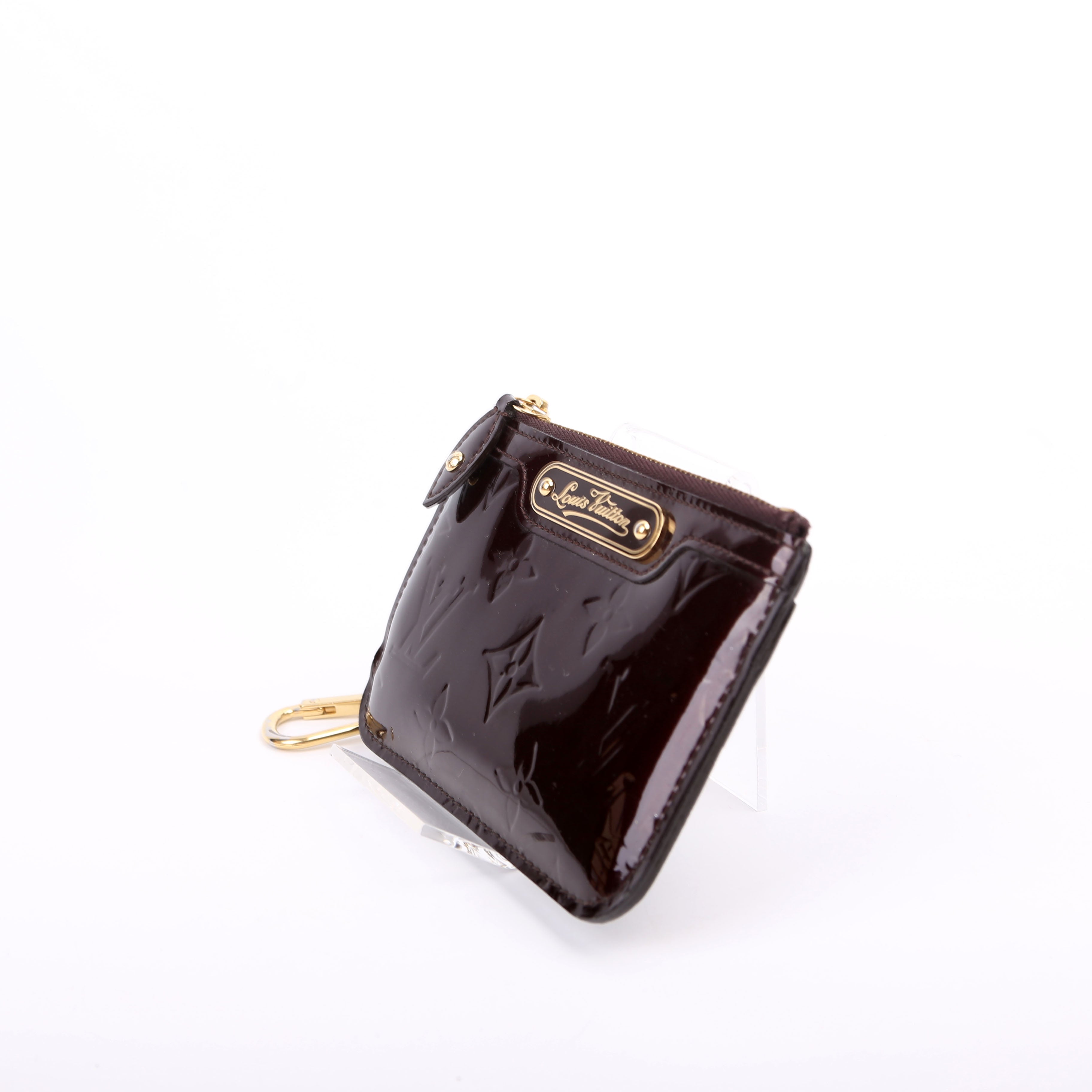 Pochette Cles Vernis Burgundy