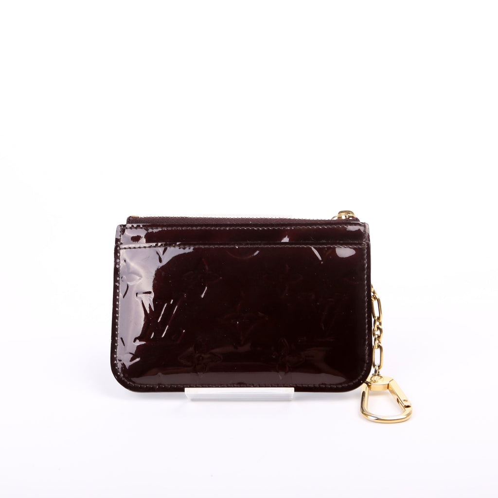 Pochette Cles Vernis Burgundy