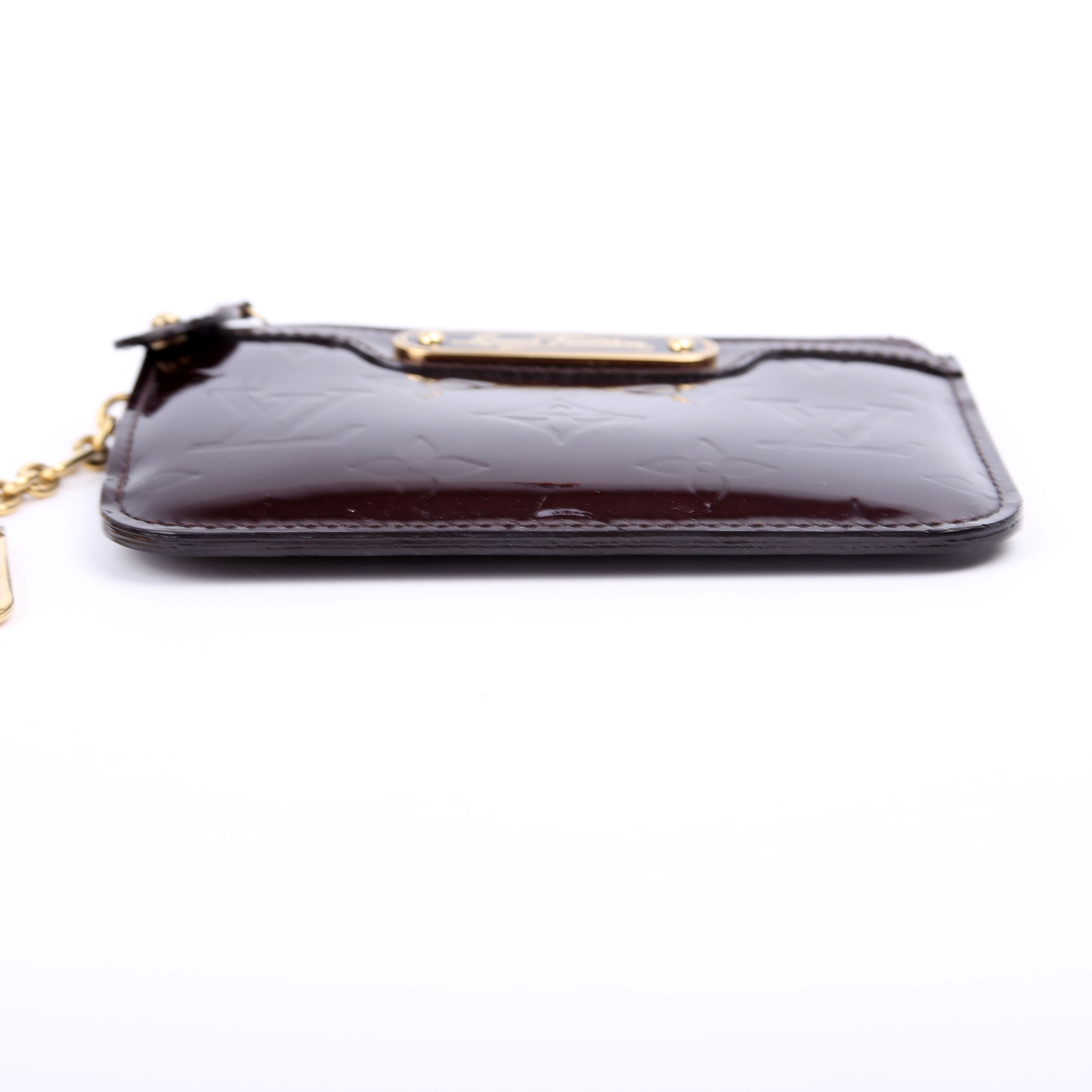 Pochette Cles Vernis Burgundy