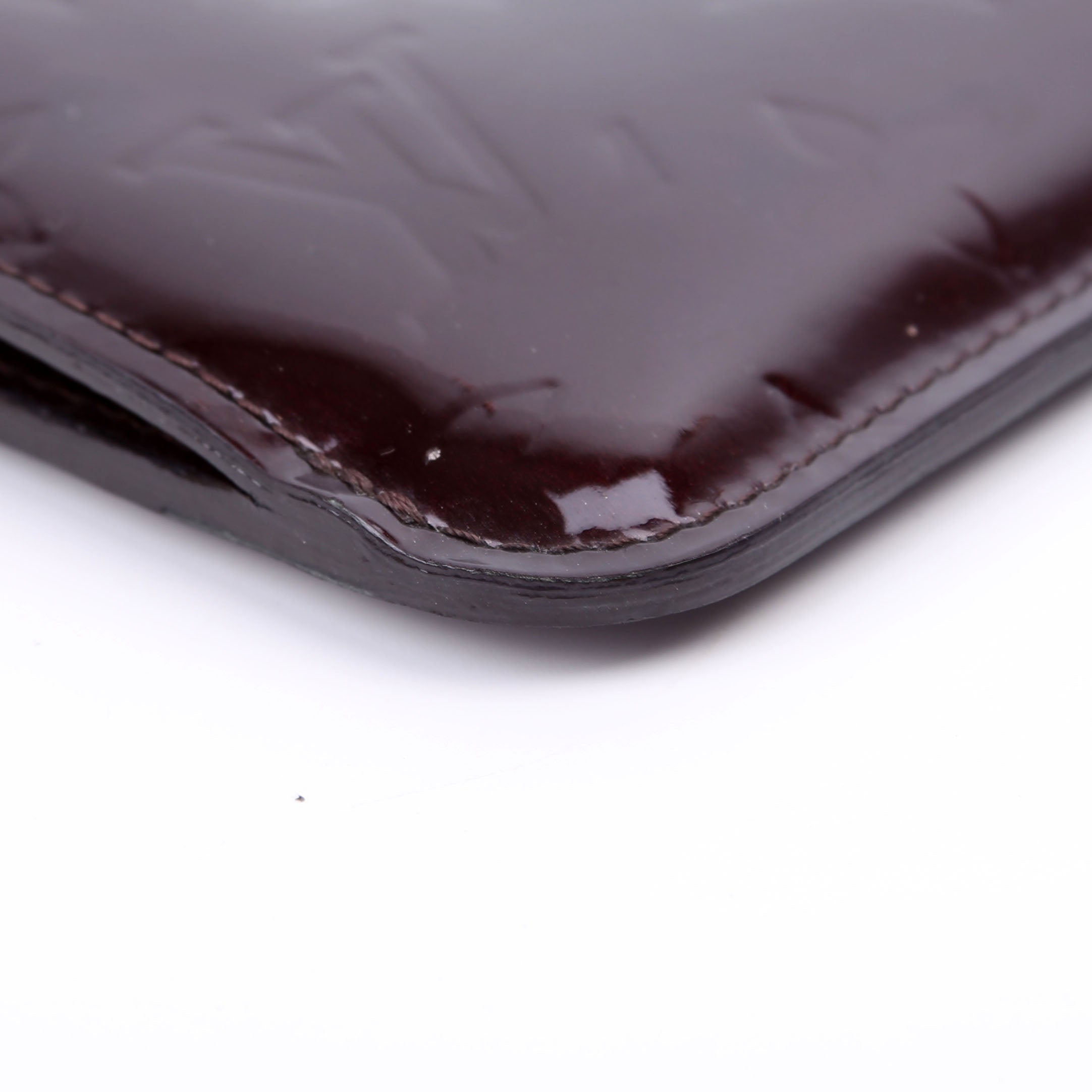 Pochette Cles Vernis Burgundy