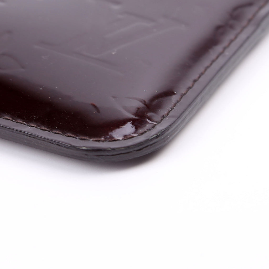 Pochette Cles Vernis Burgundy