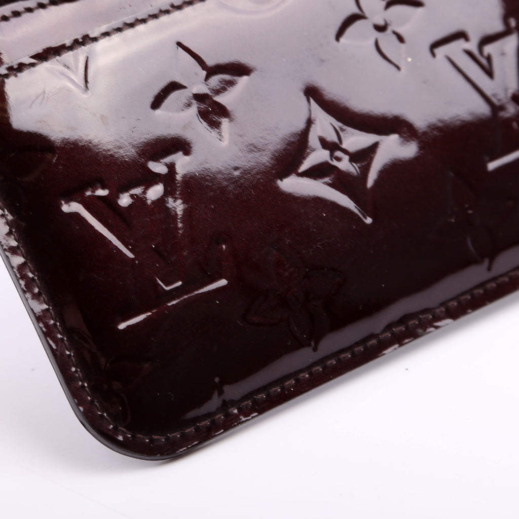 Pochette Cles Vernis Burgundy
