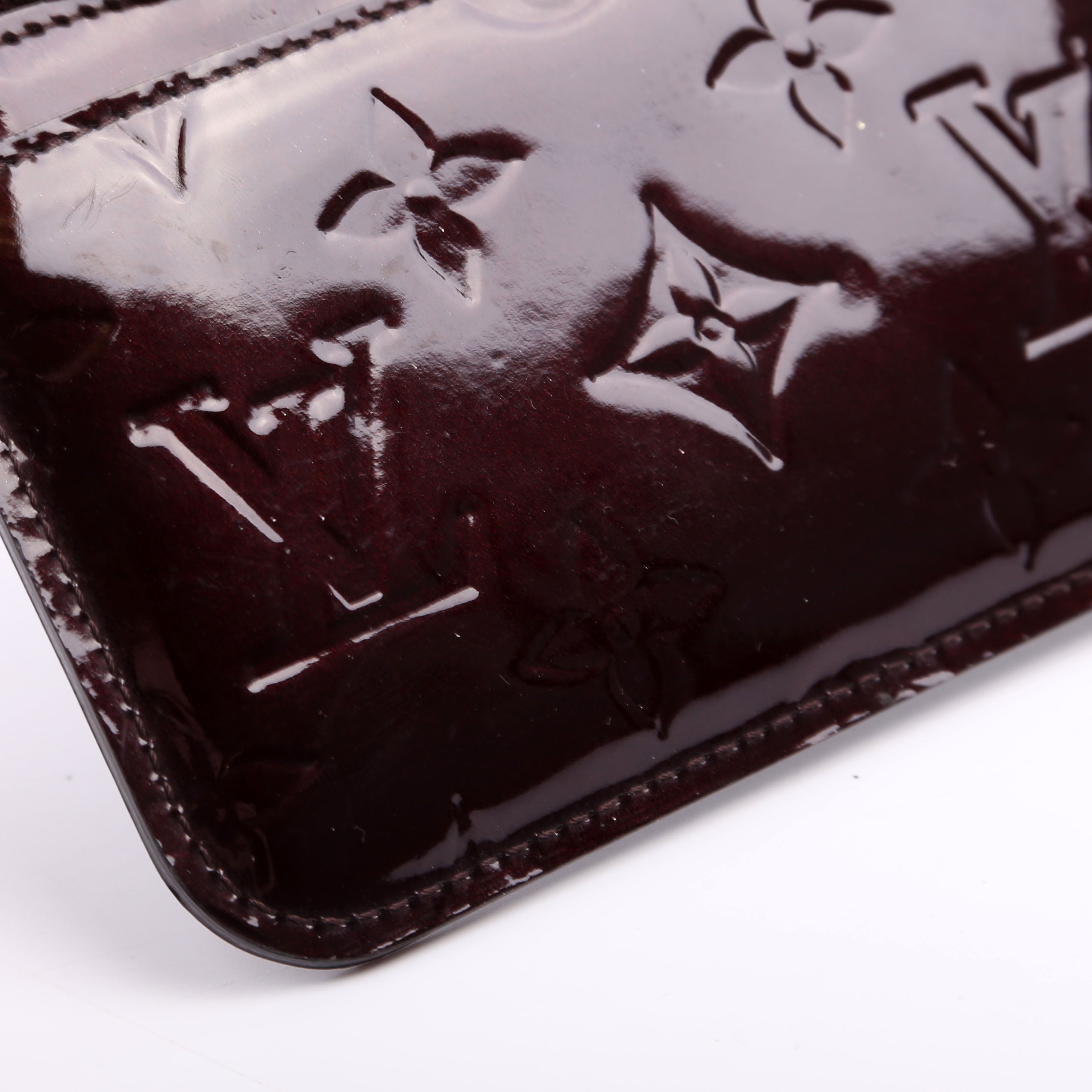 Pochette Cles Vernis Burgundy