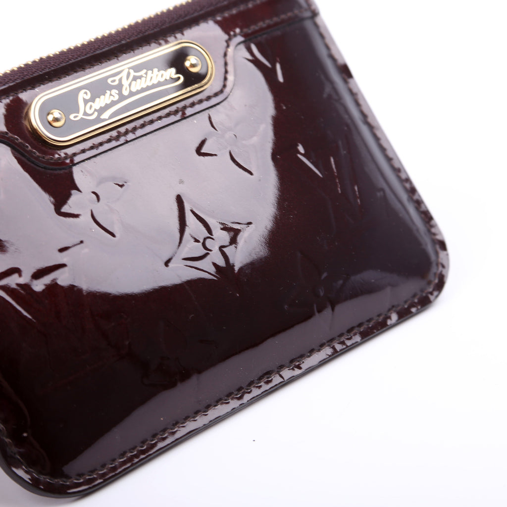 Pochette Cles Vernis Burgundy