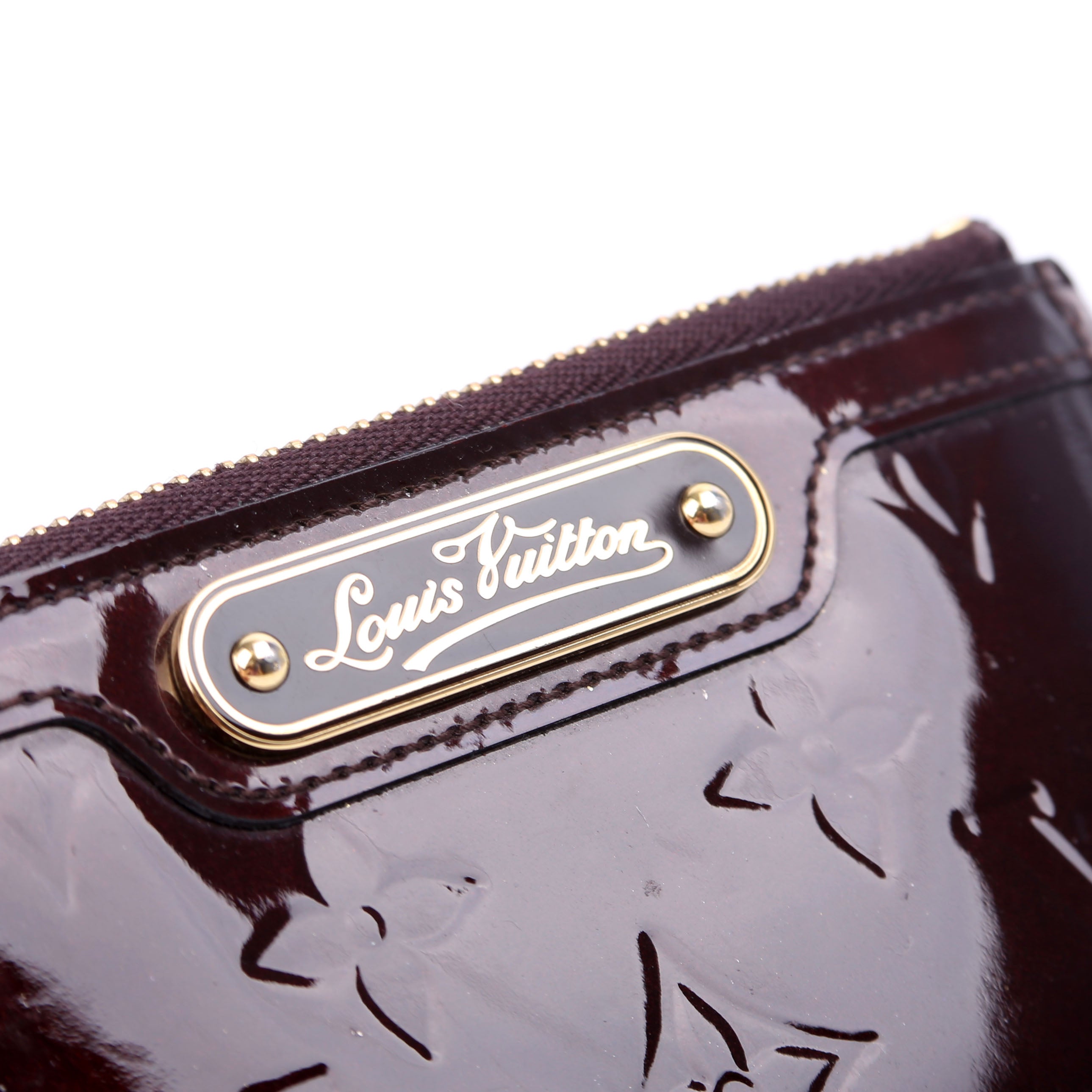 Pochette Cles Vernis Burgundy