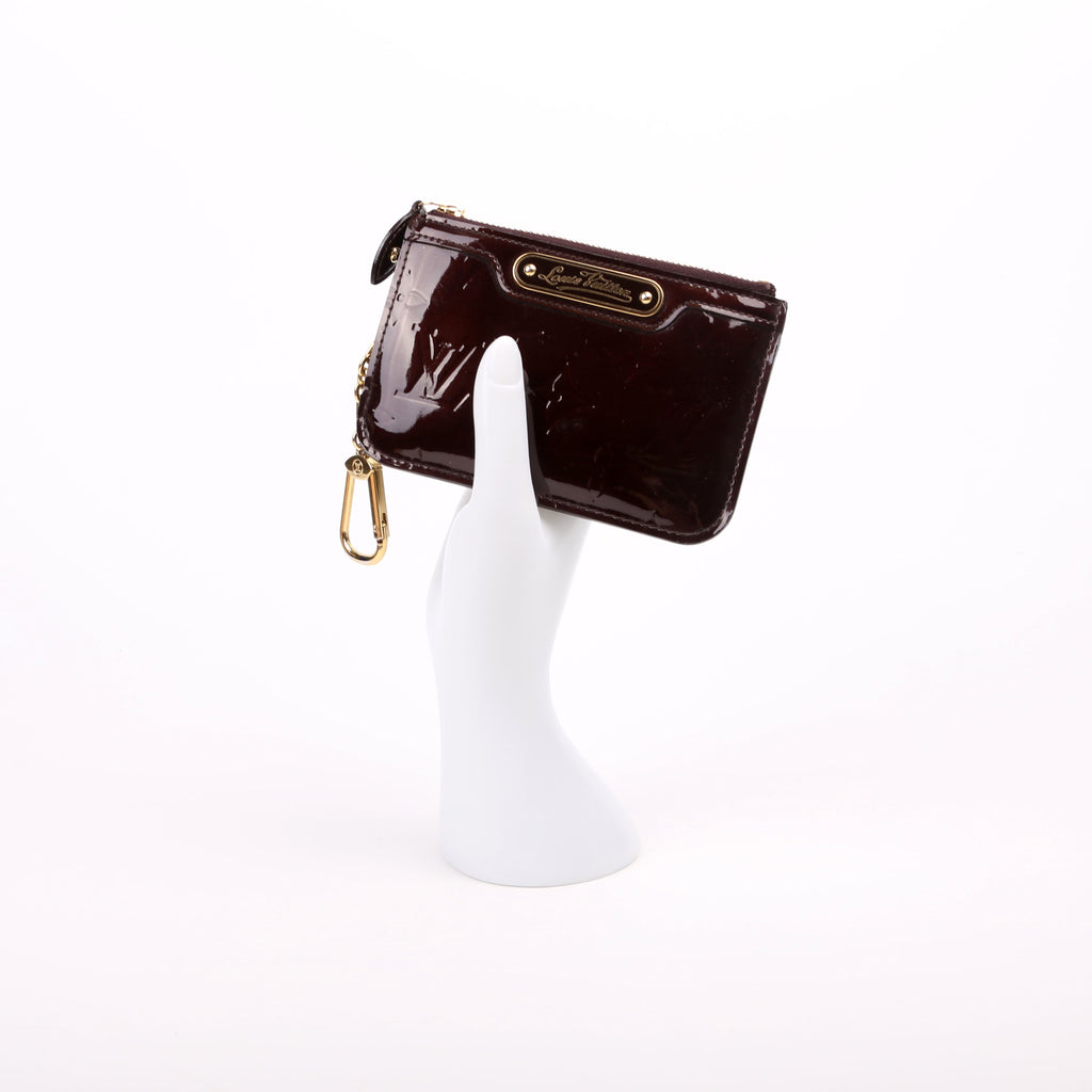 Pochette Cles Vernis Burgundy