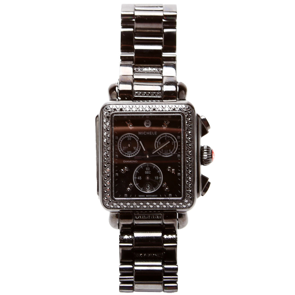 Deco Noir With 0.65CW Diamond Watch Black