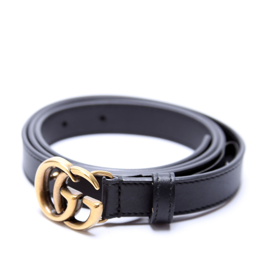 409417 GG Marmont Thin Belt Size 90/36 Black