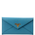 Saffiano Envelope Wallet Teal