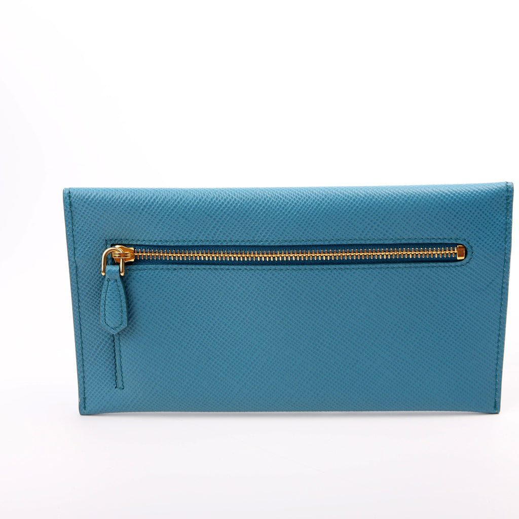 Saffiano Envelope Wallet Teal