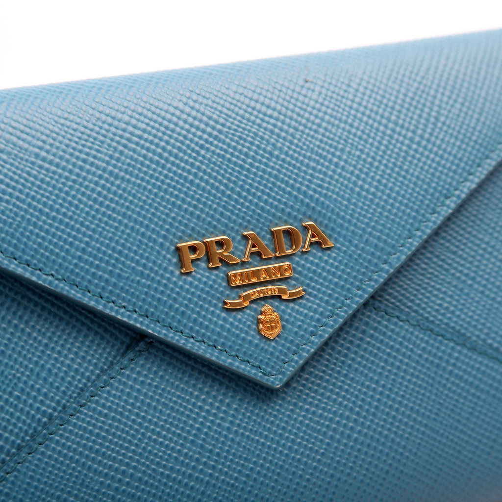 Saffiano Envelope Wallet Teal