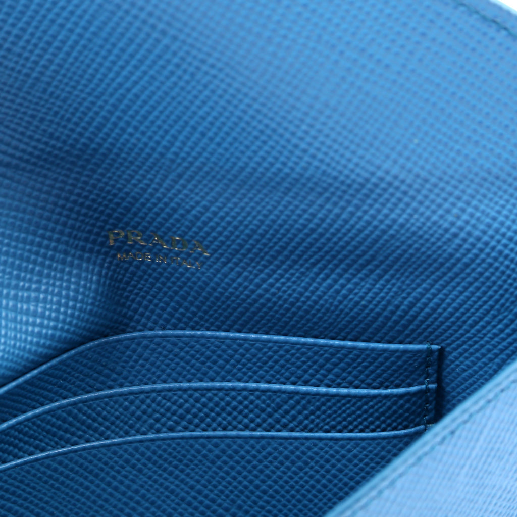 Saffiano Envelope Wallet Teal