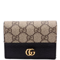 Gucci 658610 GG Supreme Marmont Card Case Black